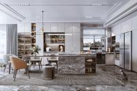 Meubles imperméables en MDF, sur mesure, pour la maison, armoires de cuisine modernes en bois
