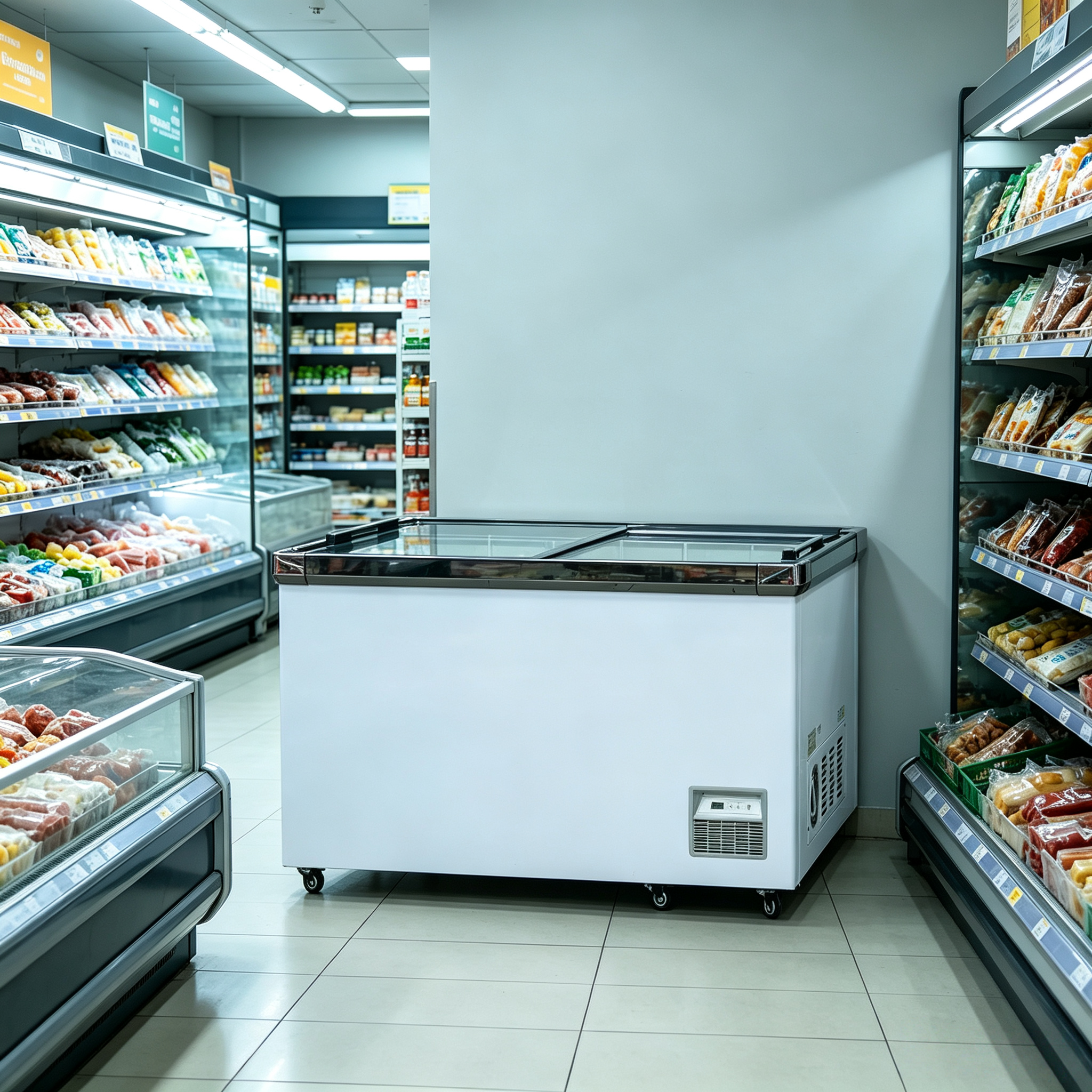 570L Island Freezer Intelligent Temperature Control Upright Display Freezer