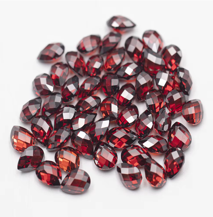 Розовый рез кубический цирконий моссанит круглый бриллиантовый рез драгоценный камень тепловая обработка применяется