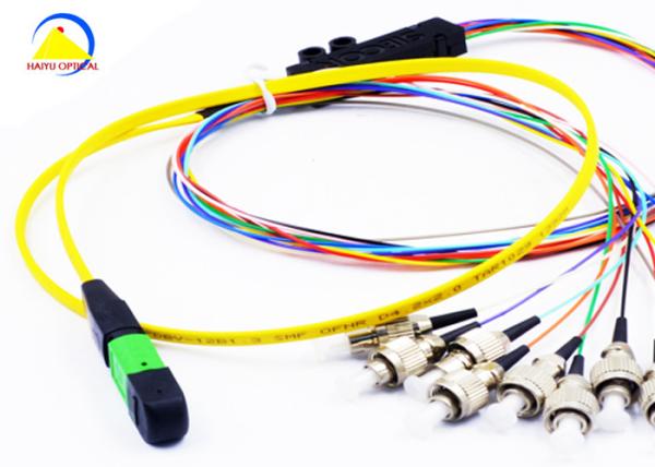 12F MPO Fiber Optic Ribbon Cable Female 12FC For FTTH FTTB