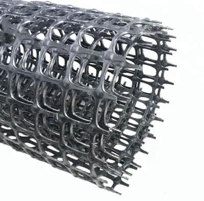 Tela biaxiaa preta elástico de Geogrid e de geotêxtil para as estradas que minam o reforço