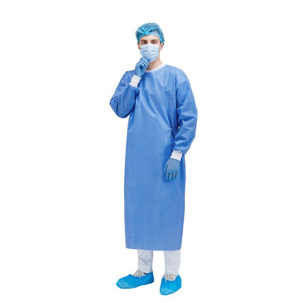 CE Waterproof Sterile Sms Fabric Gown Quick Dry Nontoxic