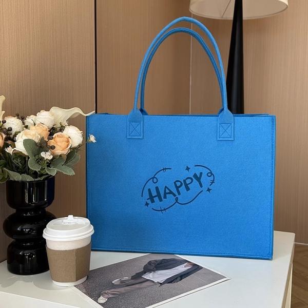 New Style Fashion Canvas Tote Bag With Long Rope Handle Colorful Laminated Cotton Magnetic Buckle Patterned Letters Tote Bag Letter Pattern Direct From Manufacturer Wholesale