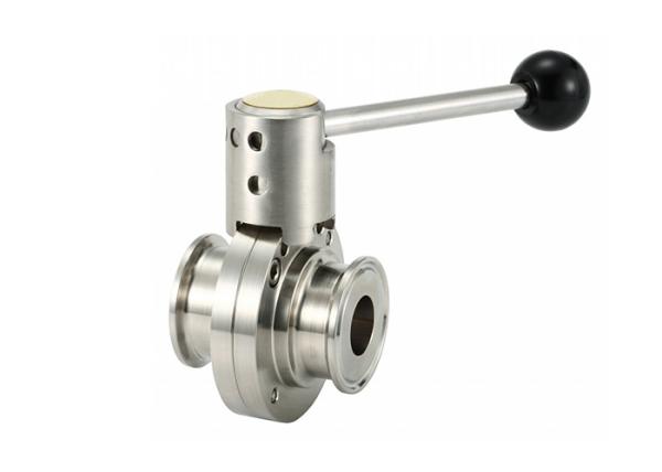 DN15 To DN100 Stainless Steel Sanitary Valves - SMS Butterfly Valve For Food Brewery