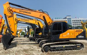 22T Used Hyundai 220 Crawler Excavator 1 M3 Bucket Capacity Secondhand Backhoe