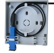 Socket Fiber Optic Termination Box 86×86×27 Mm For FTTH / FTTO / FTTD