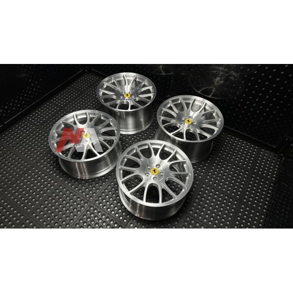 Ferrari F430 Forged Wheels Brushed Clear Finish Maining Forged RE-01