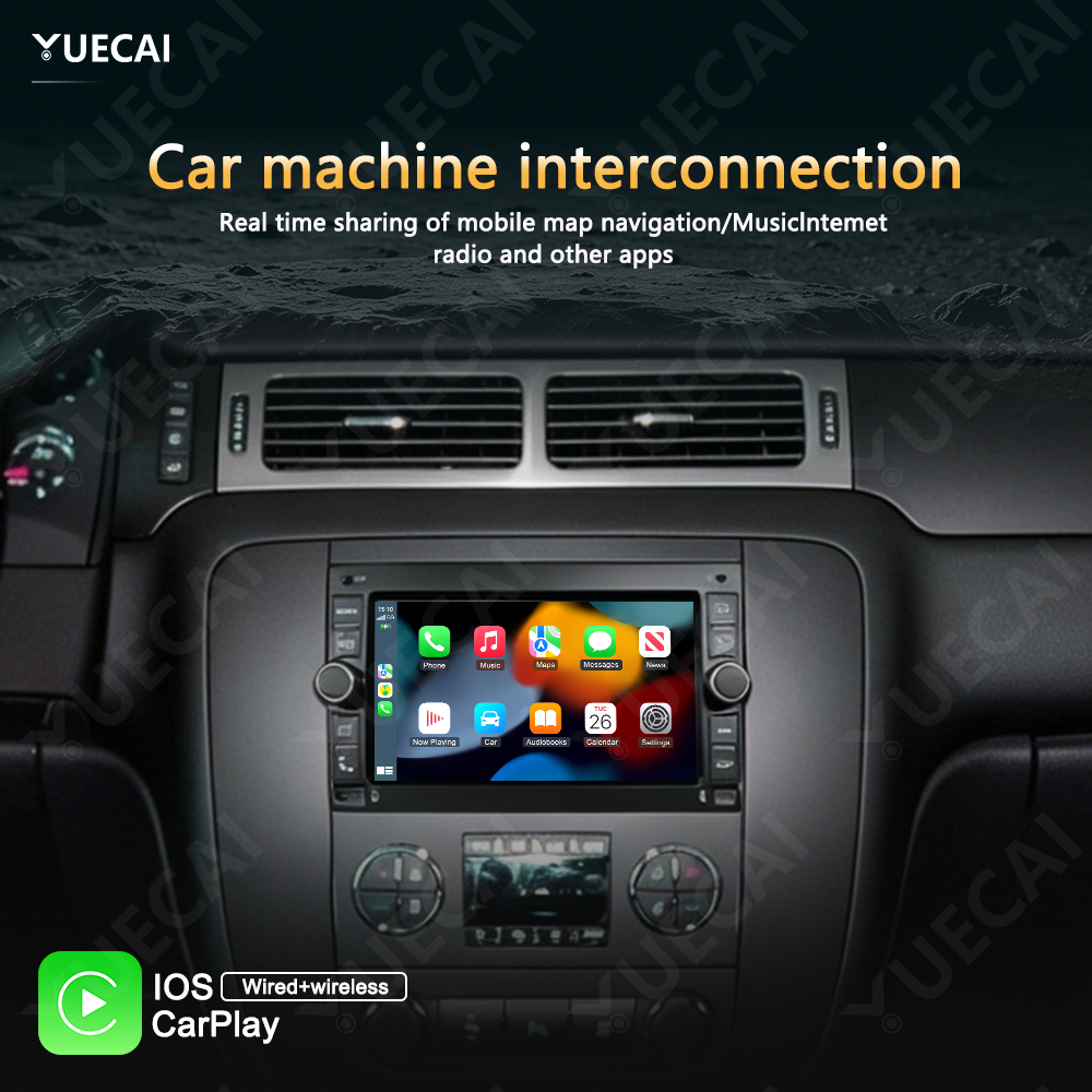 7 inch Android Head Unit with USB Type C Port for GMC Sierra 2007-2013 GPS Navigation System