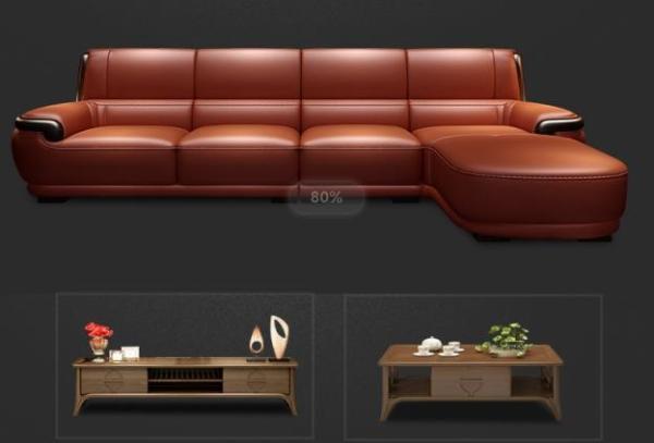 High End Nordic Style Leather Sofa Multi Seater For 5 Star Hotel / Home