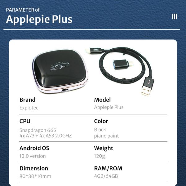 Wireless Android Auto Apple Carplay Dongle Ai Box Android 12 Interface
