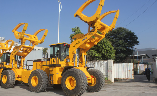 Hydraulic Wheel Log Loader Grapple 15 Ton With Beilian Transmission 199kw
