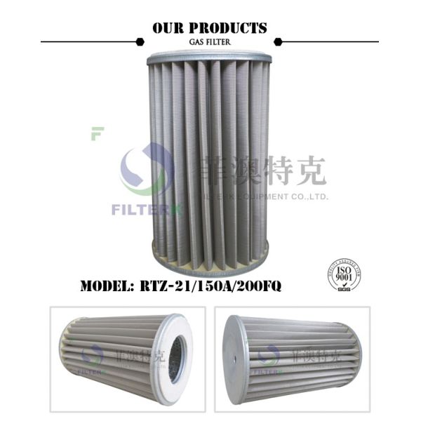 Pleated Metal Mesh Gas Filter Element For Pipeline Industry 6.4MPa Pressure