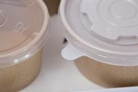 Cuvette de papier peu profonde à emporter biodégradable jetable de salade de soupe à Papier d'emballage