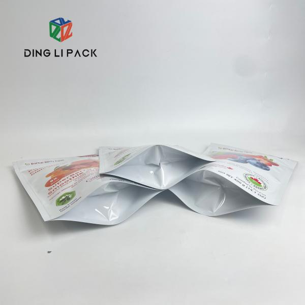 Digital custom printing moq 500pcs stand up pouch fruit packaging bag with aluminium foil zip