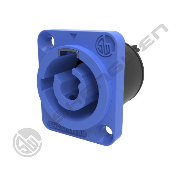 China Manufacture IP44 Indoor 3-Pin Triple Core Power Connector Socket Durable Flame-retardant 4-Pack AC Powercon Connectors