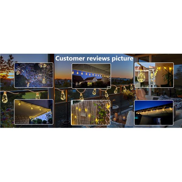 20 футов солнечных светодиодных на открытом воздухе декоративные феи Рождество Струнные огни