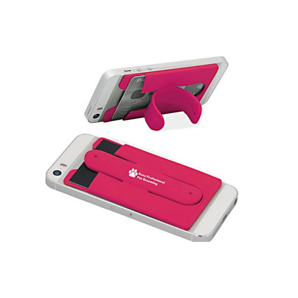 Embossing Printing Silicone Credit Card Holder 95*57mm Size Easy To Take