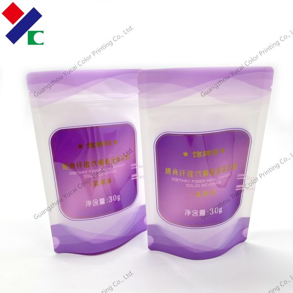 Portable Brown Sugar Beverage Stand Up Pouch Pet Pe Laminated Bag 30G