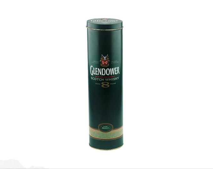 Round Wine Bottle Packaging Tin Box With Embossing And Printing