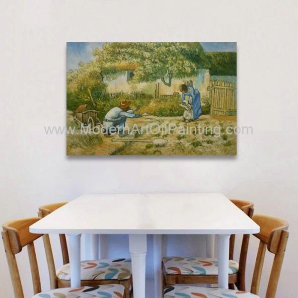 Post impressionism Vincent Van Gogh Oil Paintings Father Daughter Replicated on Canvas