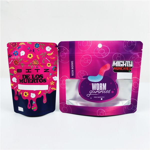 3.5g Gravnre CMYK Plastic Stand Up Bag Anti Counterfeiting For  Dry Flower