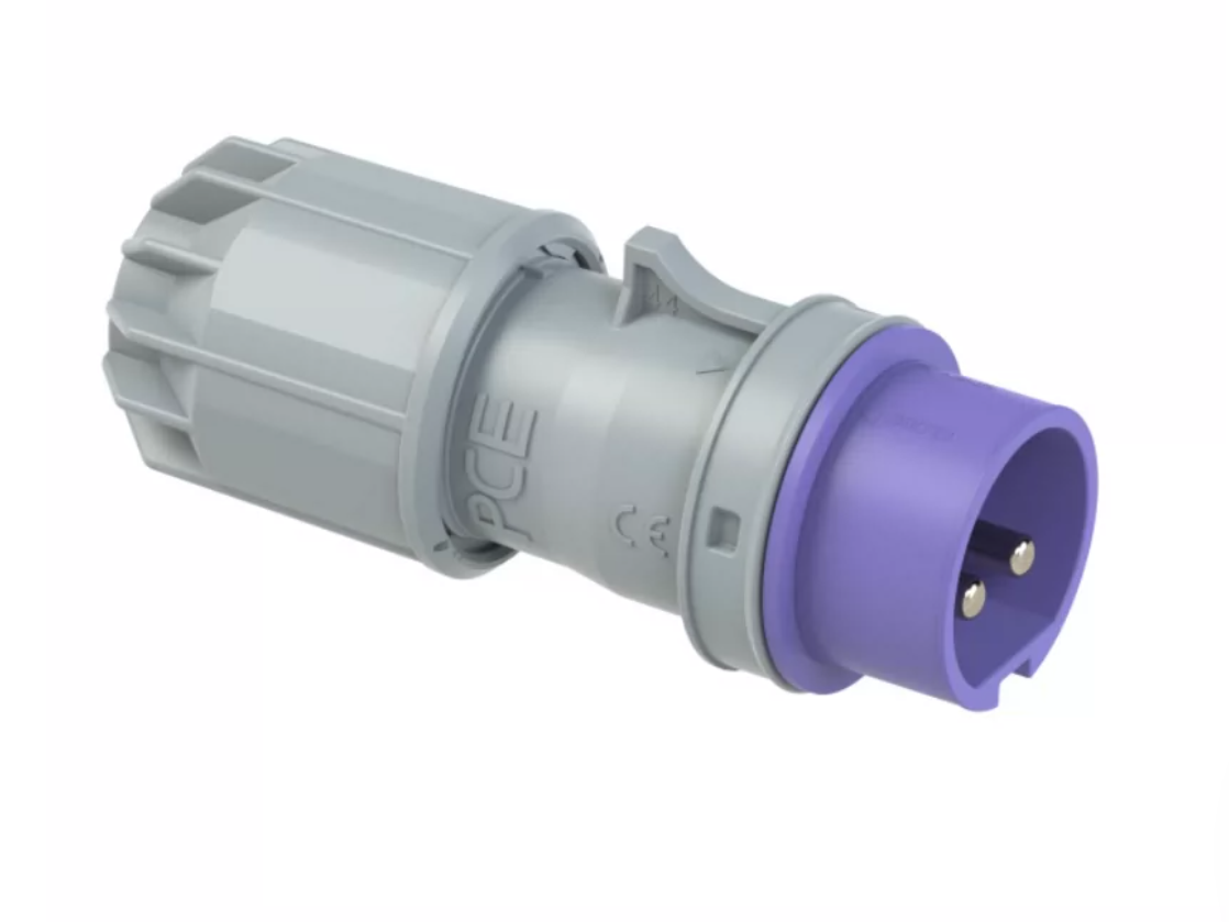 PCE Industrial Plug and Socket Low Voltage 24V 16A 2P 50/60Hz IP44/026V+262V