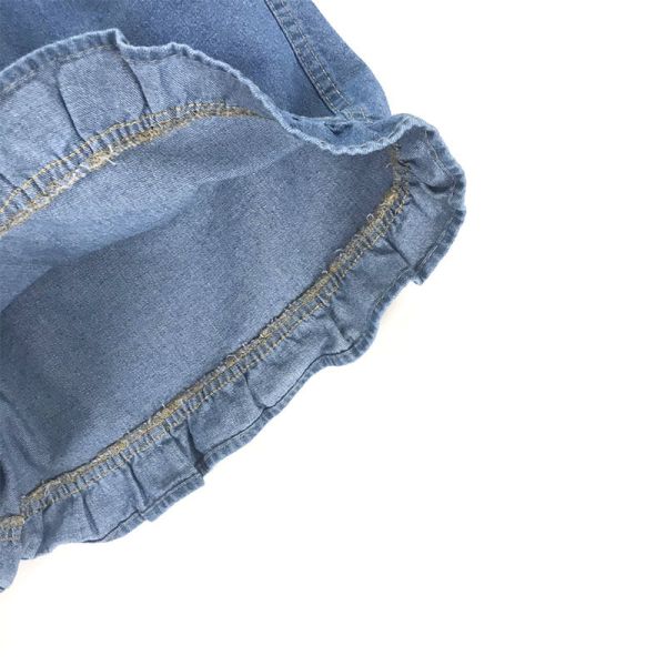 Джинсовая ткань края Bespoke женщины фабрики винтажная рифленая замыкает накоротко