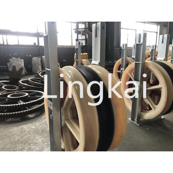 508X75mm 3 Nylon Wheels Bundled Overhead Conductor Stringing Blocks