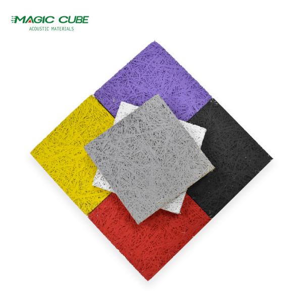 Top Selling Noise Cancelling  fireproof wood fiber cement panel hexagon wool wood panel For Ceilings