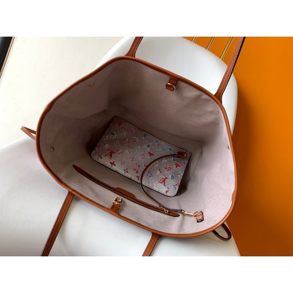 Argent floral Louis Vuitton Large Never Full M21352 de modèle