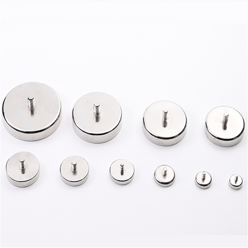 Rare Earth Neodymium Magnet with External Thread Pot Magnet Permanent Coating Magnet Epoxy