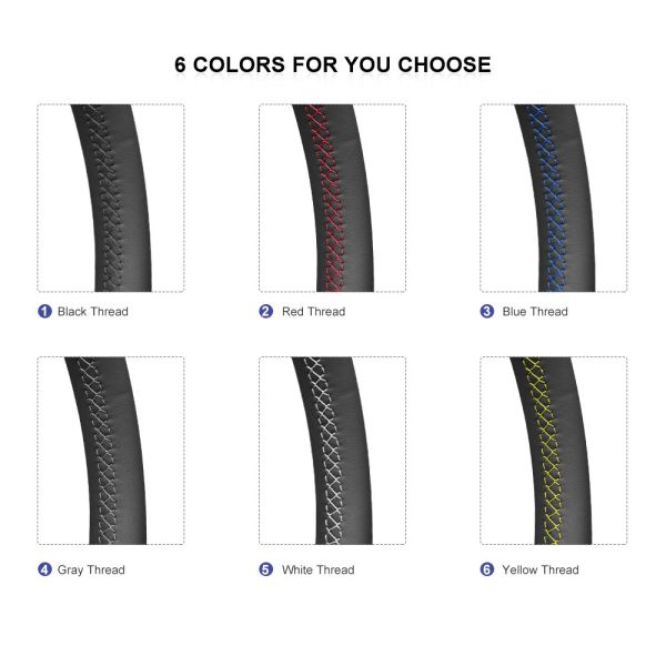 ONE Car ONE Template Black PU Leather Hand Sewing Steering Wheel Cover for BMW F10 523Li 525Li 2009 730Li 740Li 750Li