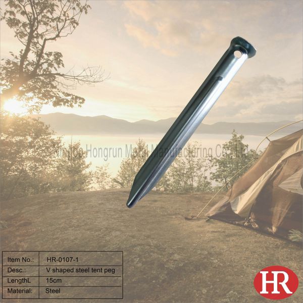 tent pegs tent stakes 6 inch camping galvanized U shaped steel tent pegs