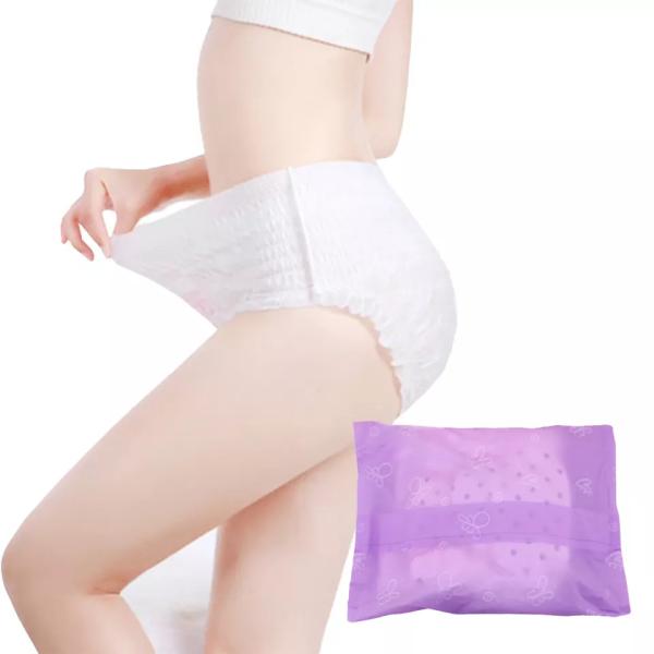 Organic Cotton Disposable Menstrual Panties Underwear with Soft Non-woven Top Sheet