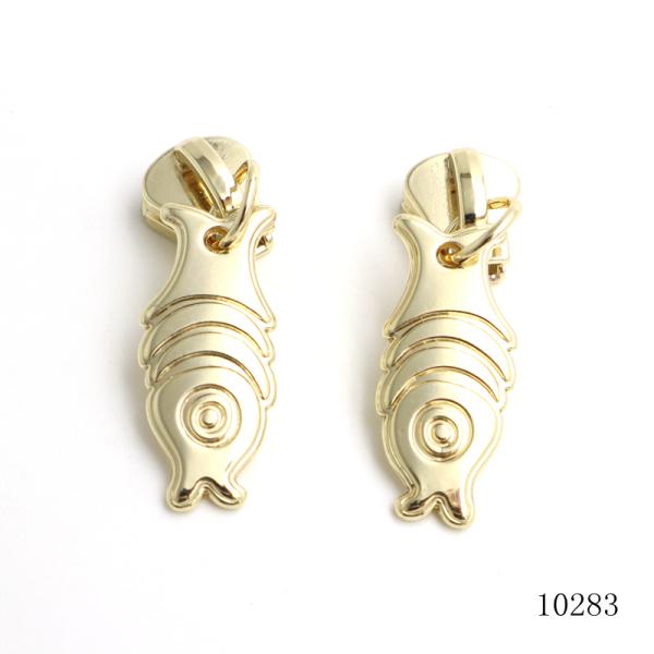 Zinc Alloy Metal Zipper Puller 3D Zipper Pull Charms Gold Fish Design