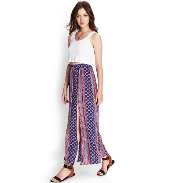 Newest Design Women Floral Print Trousers