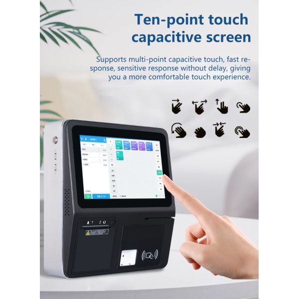 Thermal Transfer Printer Technology 11.6 Inch Android POS Kiosk for Supermarket Restaurant 4GB 32GB NFC 58mm Touch Screen