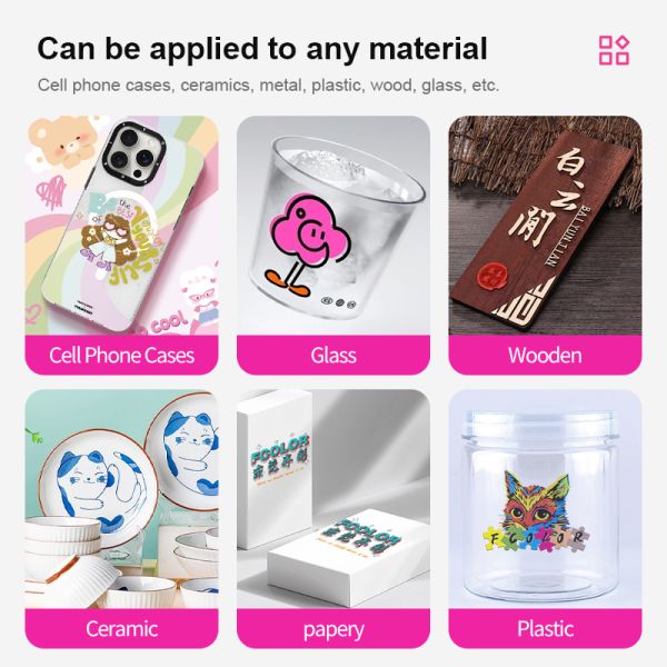 Fcolor UV DTF300 Roll to Roll DTF Printer Automatic Lamination Dual Power Winding Varnish Printing Direct to Film Printer