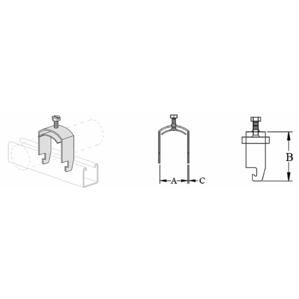 Цельные струбцины распорки кабеля & проводника седлают тип гальванизированную сталь