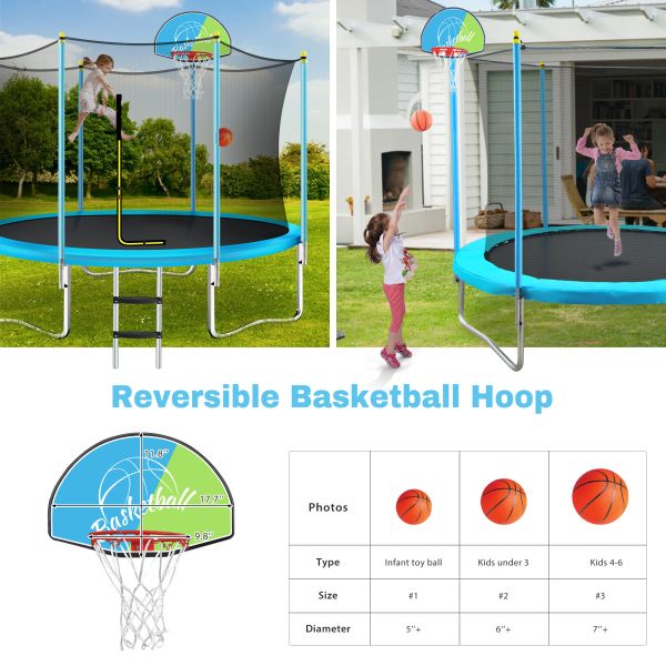 Outdoor Trampoline Park with Stainless Steel Frame and 800 lbs Max. Weight Capacity