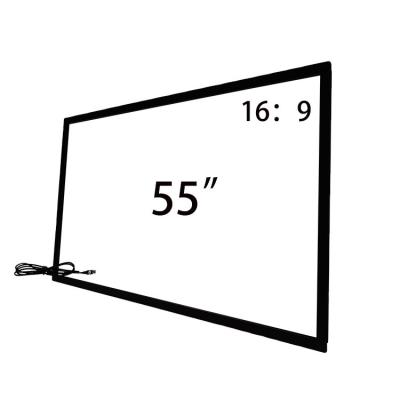 55 quadro de tela táctil infravermelho do IR do quadro da folha de prova da conversão do toque de USB multi para o quiosque do monitor