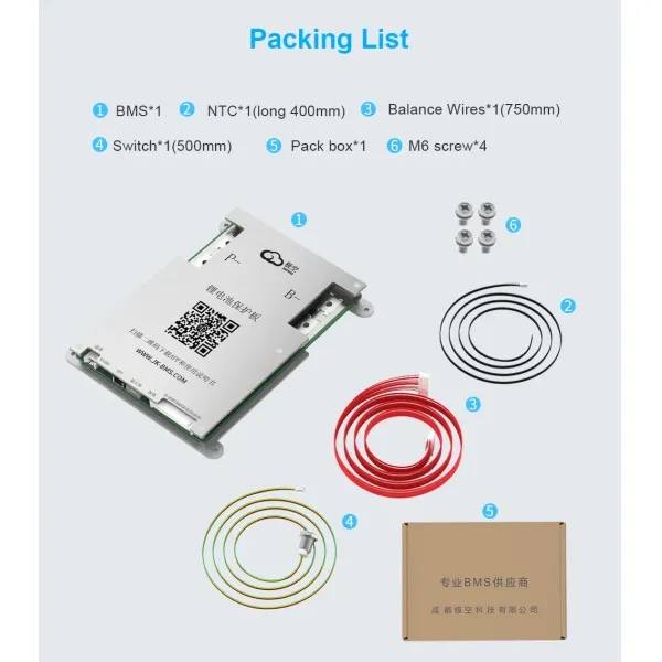 Jikong V19 Jkbms B2a8s20p Energy Inverter BMS Active Balancer 1A Heat Canbus RS485 Uart