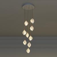 Lumière en céramique 85V de pendant de fleur du pétale G9 de taille multi pendante de plafonnier à 265V