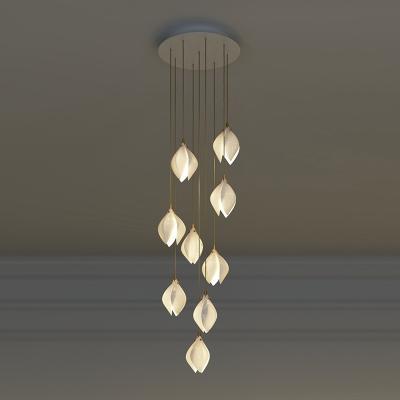Luz cerâmica 85V do pendente da flor do multi tamanho da luz de teto do pendente da pétala G9 a 265V