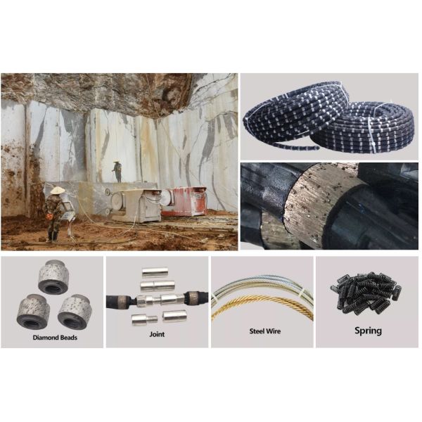 Diamond Wire Saw For Marble Quarry Cutting