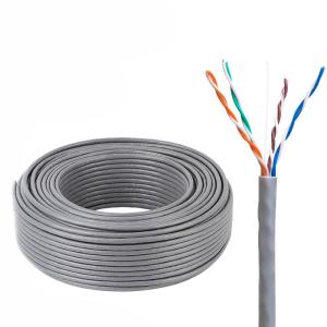 UTP CAT5E 4×2×24AWG Gray PVC Network Cable Bulk Sale High-Speed pass Fluke Test