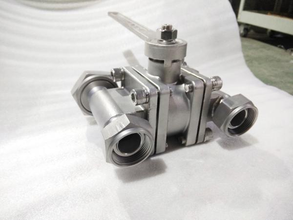 Cryogenic Three Way Ball Valve Stainless Steel With Burst Disk LNG/LOX/LN2/LAR