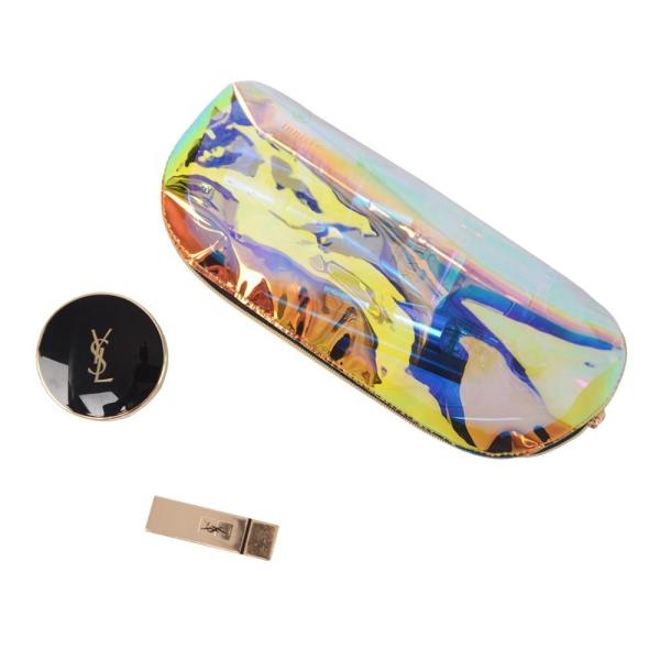 Rainbow Transparent Large Mens Hanging Wash Bag Laser Holographic Clear PVC Iridescent