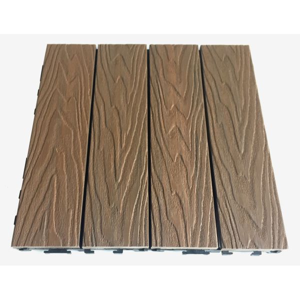 Self Locking WPC Tiles for Garden, No Tools Needed, Bug Resistant