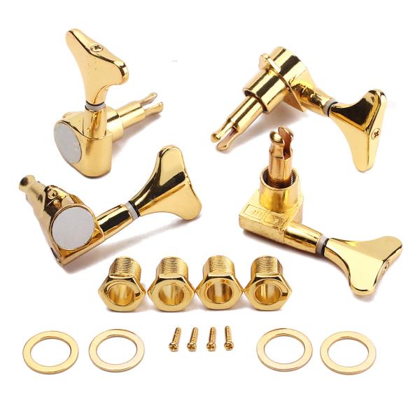 Conjunto de 2L2R Gold Bass Tuning Pegs Tuning Machine Heads Peças de guitarra elétrica acústica